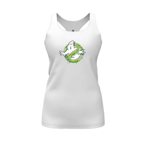 [FT0TRBWH-FYS-LOGO1] Decker Racerback Tank Top (Female Youth S, White, Logo 1)