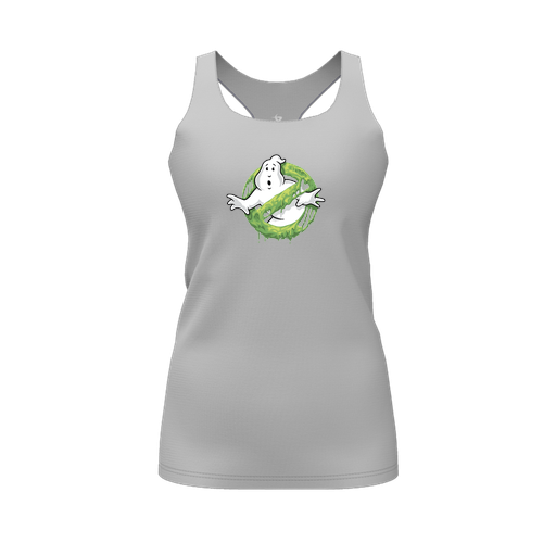 [FT0TRBGY-FYS-LOGO1] Decker Racerback Tank Top (Female Youth S, Gray, Logo 1)