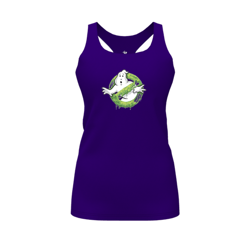 [FT0TRBPP-FYS-LOGO1] Decker Racerback Tank Top (Female Youth S, Purple, Logo 1)