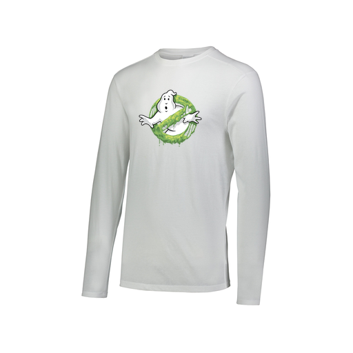 [FTLCUBWH-AXS-LOGO1] Decker Men's Tri-Blend T-Shirt - Long Sleeve (Adult XS, White, Logo 1)