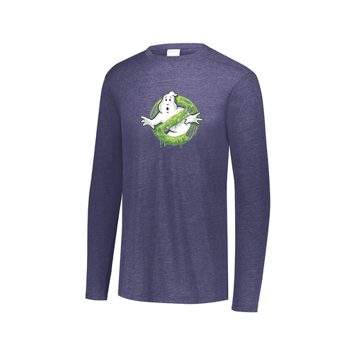 [FTLCUBNV-AXS-LOGO1] Decker Men's Tri-Blend T-Shirt - Long Sleeve (Adult XS, Navy, Logo 1)